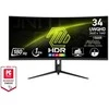 Monitorius MSI MAG 342CQR E2 34" / UWQHD / 180Hz / 1ms / curved juodos spalvos