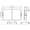 Laikiklis Vogels Optoma side boards 75" for freestanding and mobile stands RISE baltas