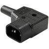 „PremiumCord“ maitinimo kabelio jungtis, 230 V IEC C14 kištukas, kampinis (cs220 / m90)