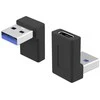 „PremiumCord“ 90° išlenktas USB-C lizdas iki A tipo USB3.0 kištukas