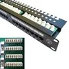 DATACOM Patch skydelis 19" UTP 24 prievadas CAT5E LSA 1U BK (3x8p) viršutinis švytėjimas