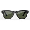 Išmanieji akiniai RayBan Meta Wayfarer, juodi rėmeliai ir žali lęšiai