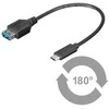 Adapteris USB PremiumCord USB-C - USB 3.1 M-F 20cm