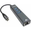 PREMIUMCORD USB-C adapteris su Gigabit 10/100/1000Mbps + 3x USB3.0 jungtis