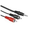 Kabelis PremiumCord Jack 3.5mm - RCA (Cinch) x2 15m juoda (kjackcin15)