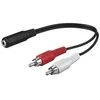 Kabelis PremiumCord Jack 3,5 mm - RCA (Cinch) x2 1,5 m juoda (kjackcinB2)