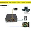 PREMIUMCORD HDMI 4K garso ištraukiklis su garso atskyrimu iki stereo lizdo, SPDIF Toslink, RCA