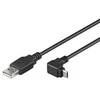 goobay USB ->Mini USB 5p 90 degrees juodas 1,8m - St.A>St.B Mini