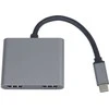 PremiumCord MST adapteris USB-C prie 2x HDMI, USB3.0, PD, 4K ir FULL HD 1080p raiškos
