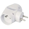 Emos Plugin-in filiale 2 lizdai iš / U + 1-point Euro balta E2007 (P0023)