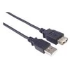 PremiumCord USB 2.0 Extension Cable, A-A, 1m juodas