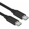 Kabelis USB PremiumCord PREMIUMCORD Kabelis USB-C M/M, 240W 480Mbps černý bavlněný oplet, 1,5m