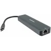 HUB USB PremiumCord PREMIUMCORD Adaptér USB-C na Gigabit 10/100/1000Mbps + 1x HDMI, 2x USB3.2, 1x PD 100W konektor, Šedá