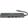 HUB USB PremiumCord PREMIUMCORD Adaptér USB-C na Gigabit 10/100/1000Mbps + 1x HDMI, 2x USB3.2, 1x PD 100W konektor, Šedá