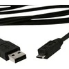 Kabelis USB PremiumCord USB-A - microUSB 1 m Juodas (ku2m1f)