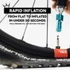 PEATY'S HOLESHOT CO2 PUMP + BOMBS 2 PCS - ROAD &amp; GRAVEL (16G) - Juodas (PPR-HTI-RAG-BLK-12)