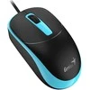 Genius DX-123 Pelė su laidu, juoda-mėlyna, 1200DPI