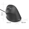 Hama ECM-500 vertikali pelė kairiarankiams, su laidu, juoda