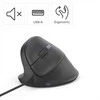 Hama ECM-500 vertikali pelė kairiarankiams, su laidu, juoda