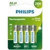 PHILIPS R6B4A210/10 AA Rechargeable Batteries (4pcs)