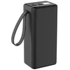Išorinė baterija POWER BANK Platinet Flashlight 60000mAh (4xUSB; 2xType-C; usb-C cable; 65W) juoda