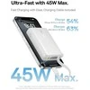 Baseus PicoGo Digital Ekranas 10000mAh 45W balta