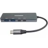 HUB USB PremiumCord PREMIUMCORD Hub USB-C na 2x USB 3.2 Typ-C +2x USB 3.2, 5G SuperSpeed, Aluminum