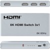 „PremiumCord“ 8K@60Hz, 4K@144Hz HDMI jungiklis 3:1 su nuotolinio valdymo pultu