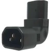 Premiumcord Vertikalus kampinis adapteris IEC C13 į IEC C14, įtampa 230 V, 10 A