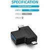 PremiumCord Adapteris USB3.0 lizdas su dviem jungtimis USB-C/kišenė + mikro USB B/kišenė