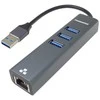 HUB USB PremiumCord PREMIUMCORD Adaptér USB3.0 - LAN RJ45 ETHERNET 10/100/1000 MBIT + 3x USB3.0 port