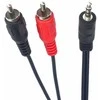 Kabelis PremiumCord Jack 3.5mm - RCA (Cinch) x2 15m juoda (kjackcin15)