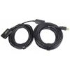 USB kabelis PremiumCord USB-A - USB-A 10 m Juodas (ku2rep10)