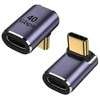 PremiumCord Adaptér USB-C na USB-C, USB 4.0, zahnutý 90°