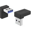 „PremiumCord“ 90° išlenktas USB-C lizdas iki A tipo USB3.0 kištukas