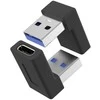 „PremiumCord“ 90° išlenktas USB-C lizdas iki A tipo USB3.0 kištukas
