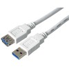 USB kabelis PremiumCord USB-A - USB-A 1 m Balta (ku3pa1w)