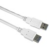 USB kabelis PremiumCord USB-A - USB-A 1 m Balta (ku3pa1w)