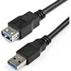 Kabelis USB PremiumCord USB-A - USB-A 0.5 m Juodas (ku3paa05bk)