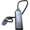 PREMIUMCORD HDMI fiksavimo/įrašymo įrenginys vaizdo / garso signalui įrašyti į kompiuterį su USB 3.0 ir USB-C jungtimi