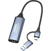 PREMIUMCORD HDMI fiksavimo/įrašymo įrenginys vaizdo / garso signalui įrašyti į kompiuterį su USB 3.0 ir USB-C jungtimi