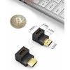 PremiumCord HDMI M/F Adapteris 90° Right Angled - Reverse