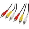 Kabelis PremiumCord RCA (Cinch) x3 - RCA (Cinch) x3 2m juoda (kjackcmm3-2)