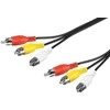 Kabelis PremiumCord RCA (Cinch) x3 - RCA (Cinch) x3 2m juoda (kjackcmm3-2)