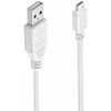 PremiumCord Cable micro USB 2.0, A-B 0.5m, baltas