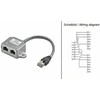 „PremiumCord“ modulinis RJ45 2 prievadų 10/100Base-T