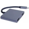PremiumCord MST adapteris USB-C prie 2x HDMI, USB3.0, PD, 4K ir FULL HD 1080p raiškos