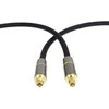 „PremiumCord“ optinis garso kabelis „Toslink“, išorinis skersmuo: 7 mm, aukso ir metalo dizainas + nailonas, 1 m