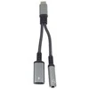 Premiumcord Įsigytas USB-C /3,5 mm lizdo adapteris su DAC mikroschema USB-C 13 cm įkrovimui