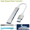 „PremiumCord“ šakotuvas USB3.2A į USB3.2 A + 3x USB2.0 A, „SuperSpeed 5Gbps“, aliuminio korpusas
